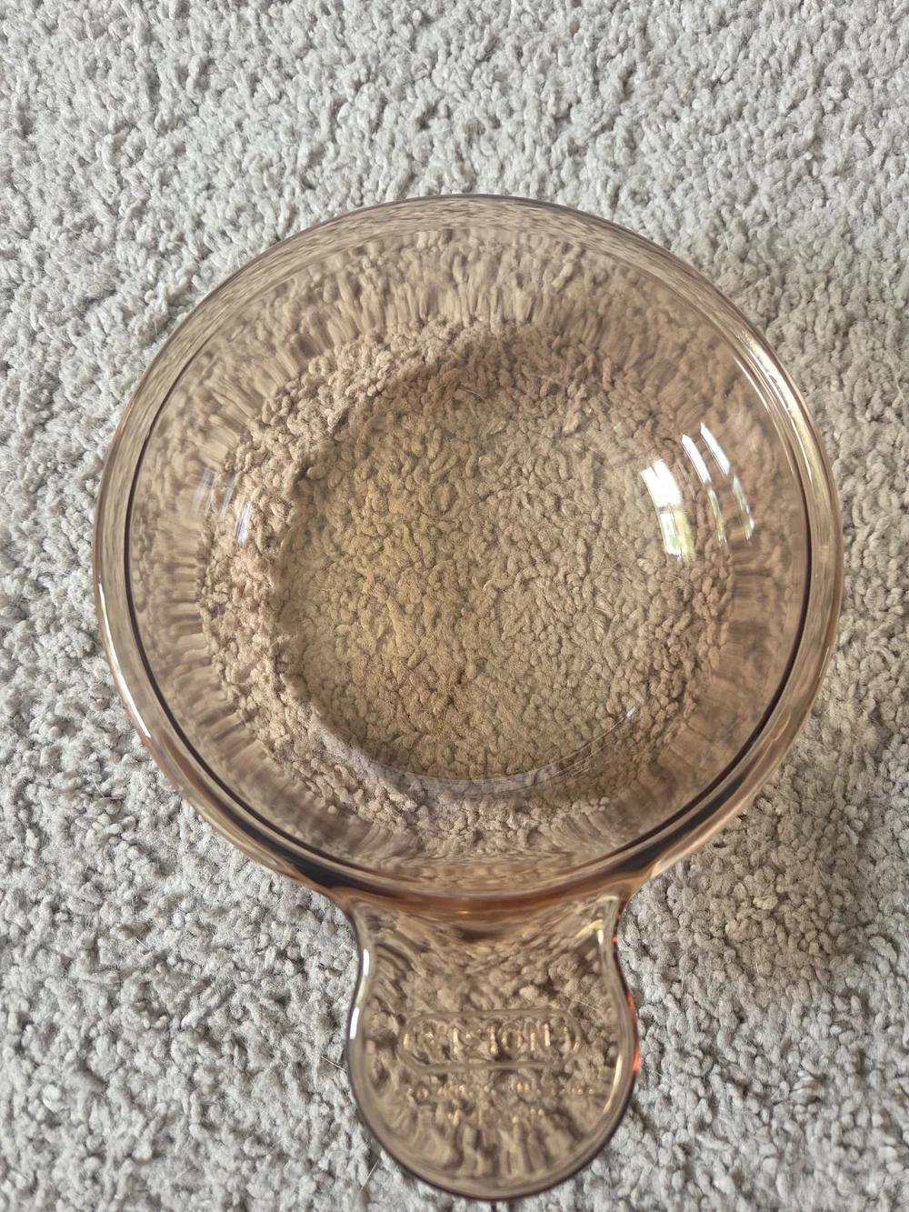 Vintage Vision Corning Ware V-150-B Amber Glass Grab A Meal Bowl w Lid Pyrex